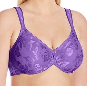 WACOAL BRA Sz 40DDD / 40 F #85567 GRAPE THE AWARENESS BRA FULL FIGURE UNDERWIRE